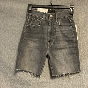 7 For All Mankind Men's Charcoal Jean Shorts